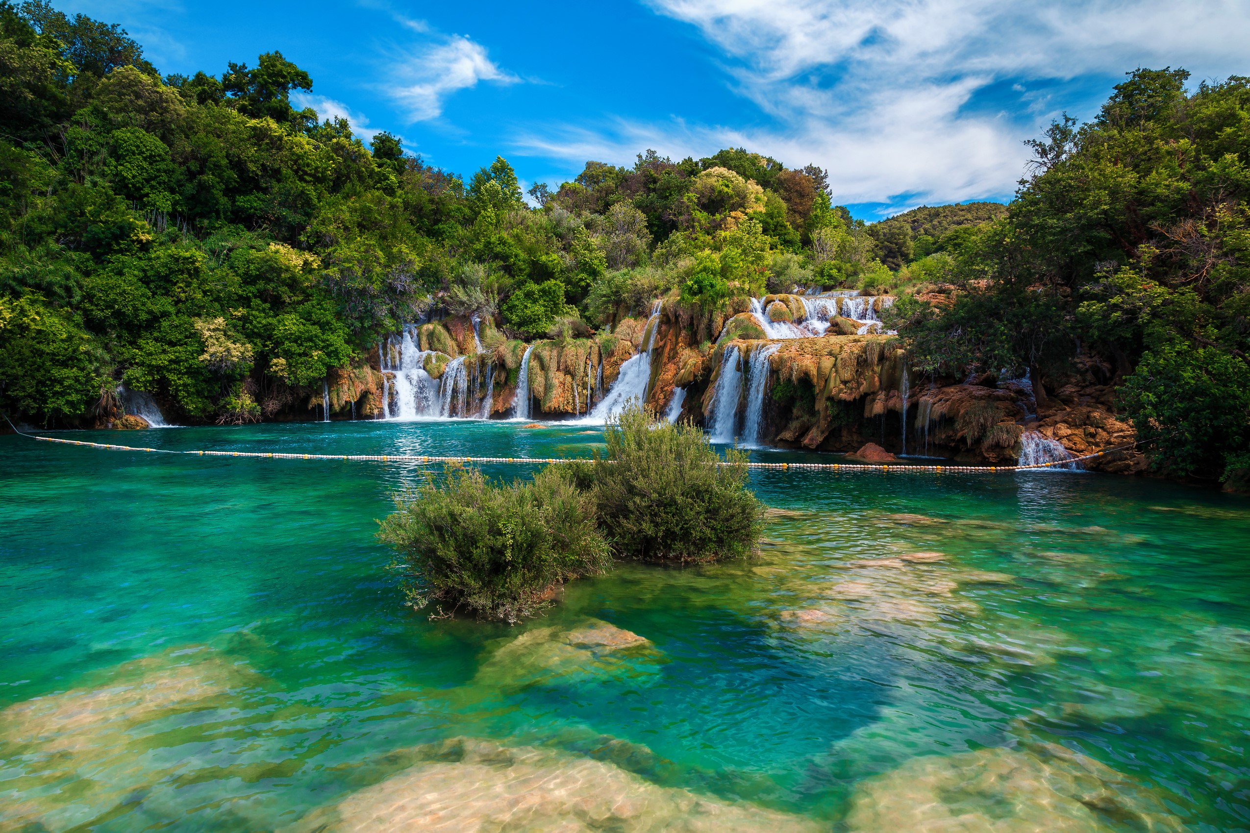 Krka Waterfalls on Croatia Kornati Islands Sailing guided group tour 