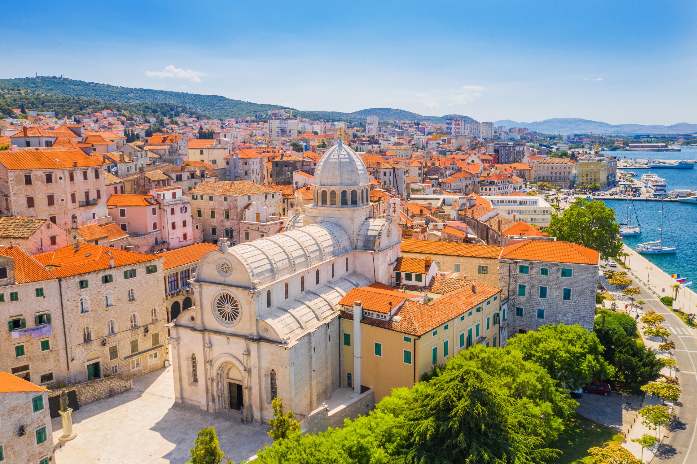 Sibenik Town & Cathedral on group sailing tour in Croatia